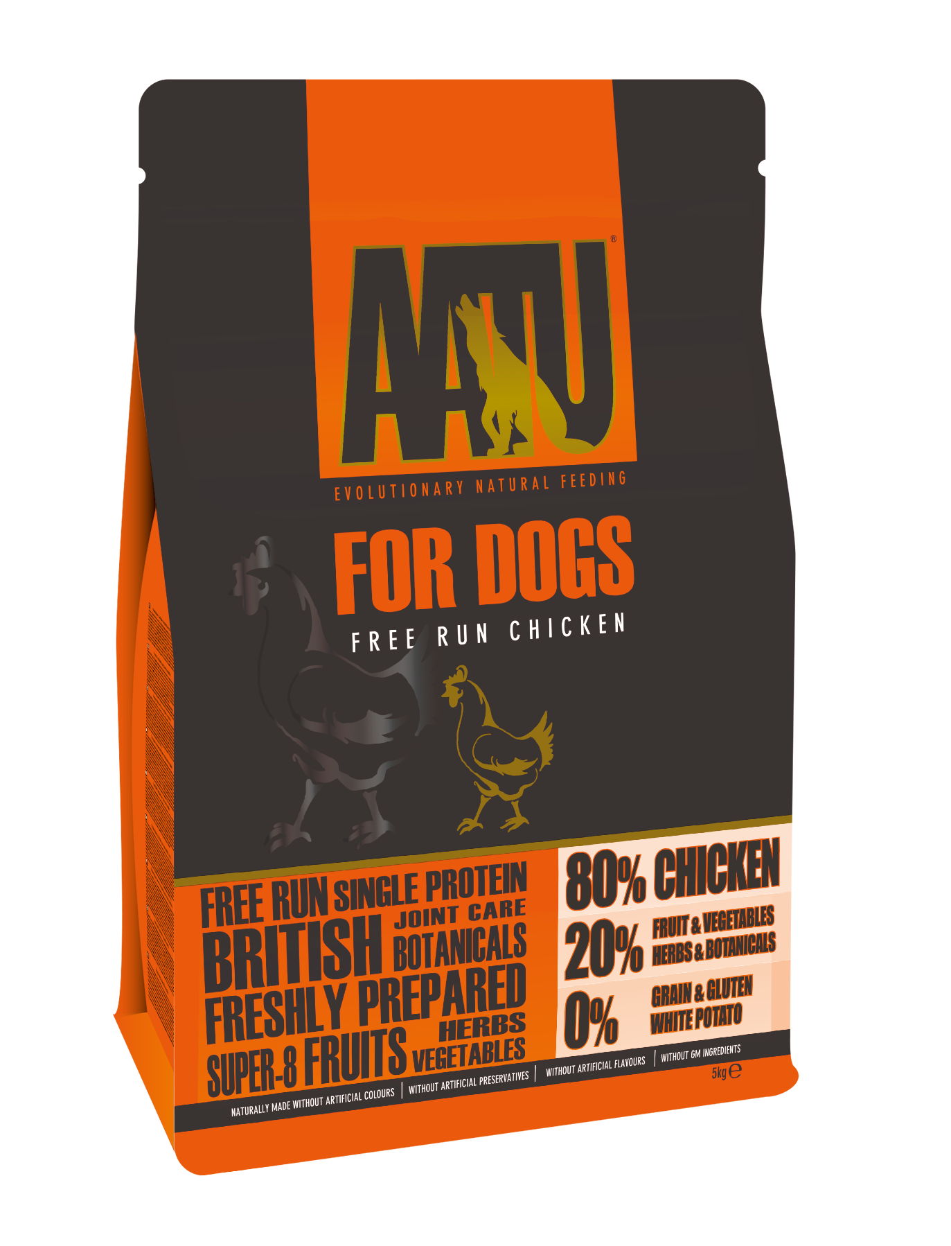 AATU 80/20 Grain Free Chicken Dry Dog Food - 5kg